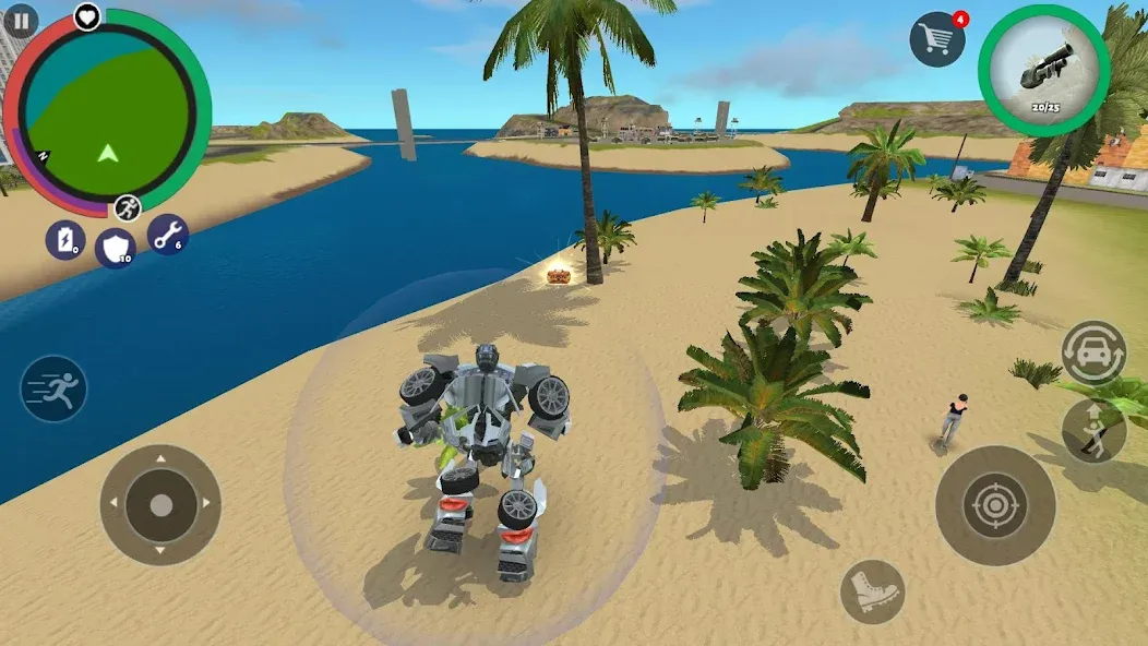 Robot Car взломанный APK — Безлимитные деньги и усиленные машины — скриншот 4