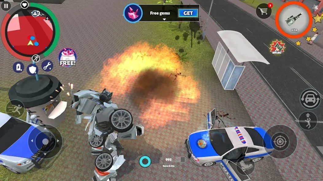 Robot Car взломанный APK — Безлимитные деньги и усиленные машины — скриншот 5