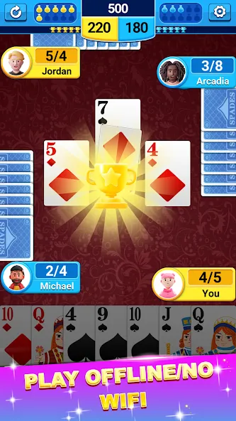 Скачать Spades бесплатно — Безлимитные монеты и подсказки — скриншот 4