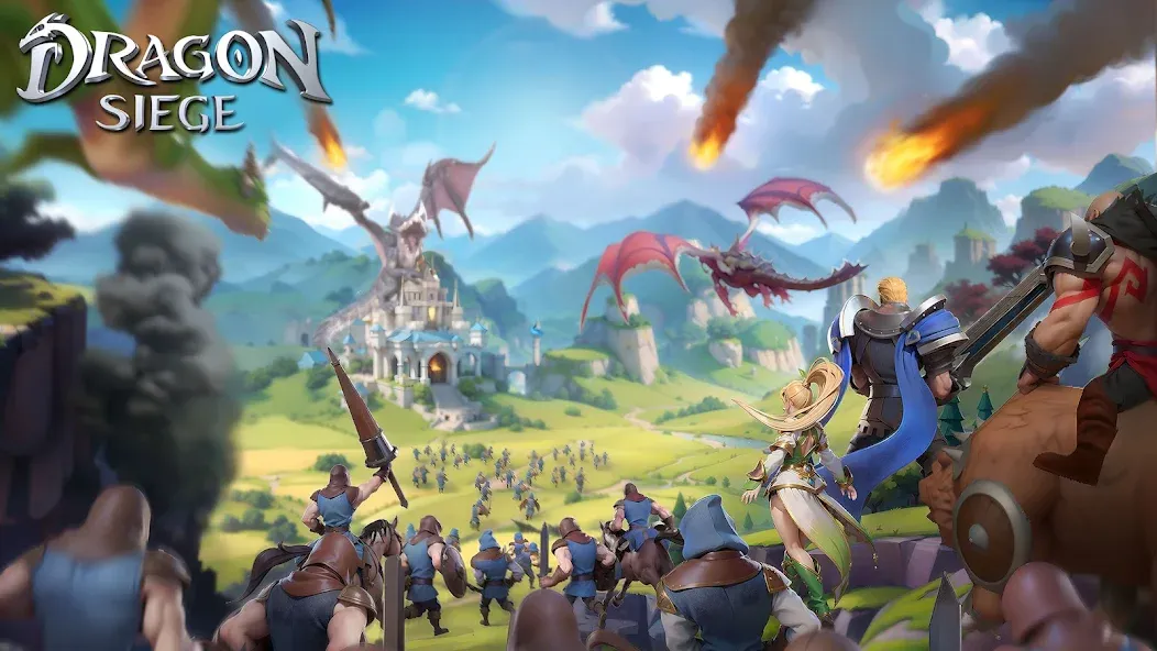 Dragon Siege: Kingdom Conquest — взломанная версия, Безлимитные ресурсы и усиленные драконы — скриншот 1
