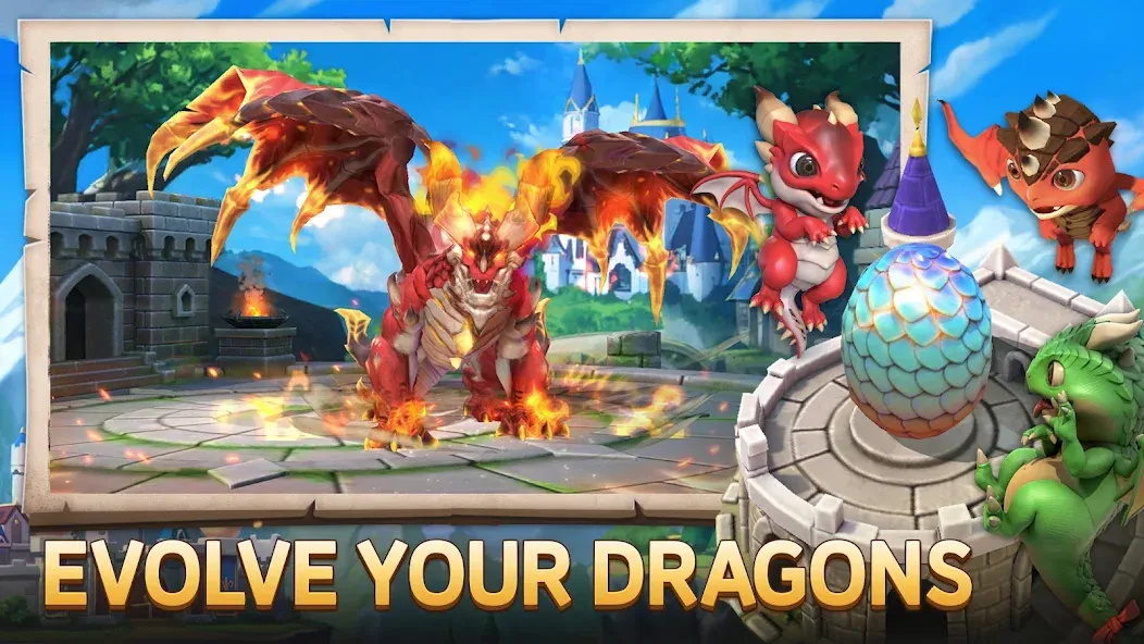 Dragon Siege: Kingdom Conquest — взломанная версия, Безлимитные ресурсы и усиленные драконы — скриншот 4