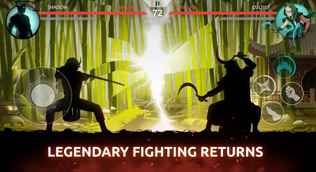 Shades: Shadow Fight Roguelike — Безлимитные ресурсы и усиленные персонажи, скачать мод APK — скриншот 1