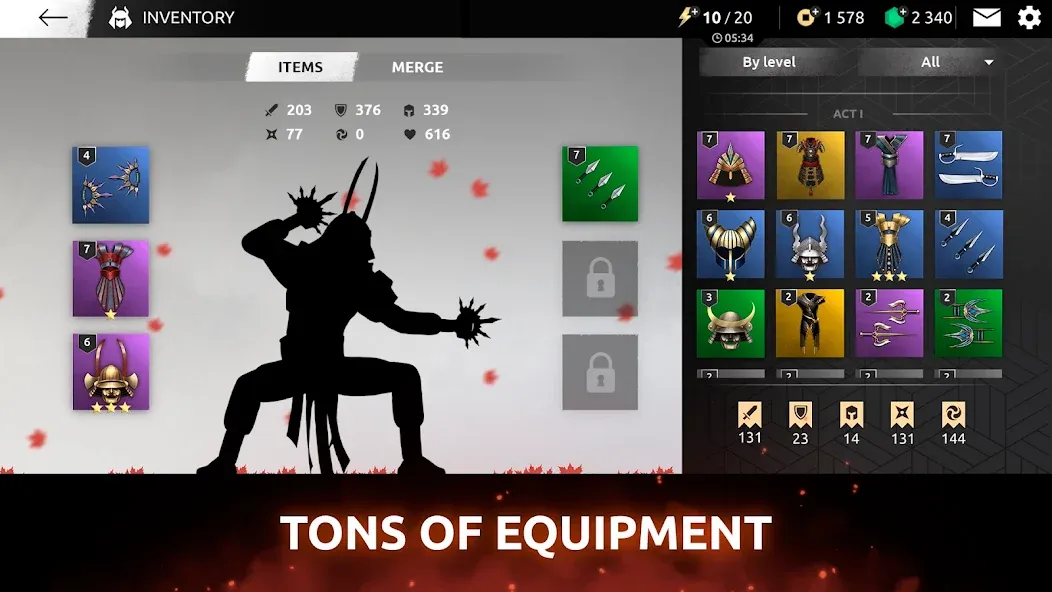Shades: Shadow Fight Roguelike — Безлимитные ресурсы и усиленные персонажи, скачать мод APK — скриншот 5