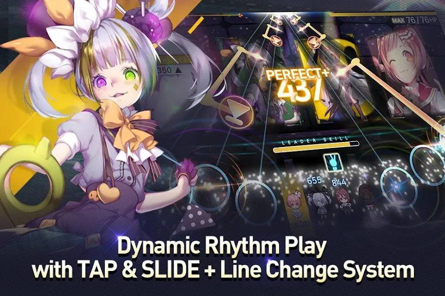 TAPSONIC TOP -Music Grand prix взломанный APK — Безлимитные деньги и все песни открыты — скриншот 1