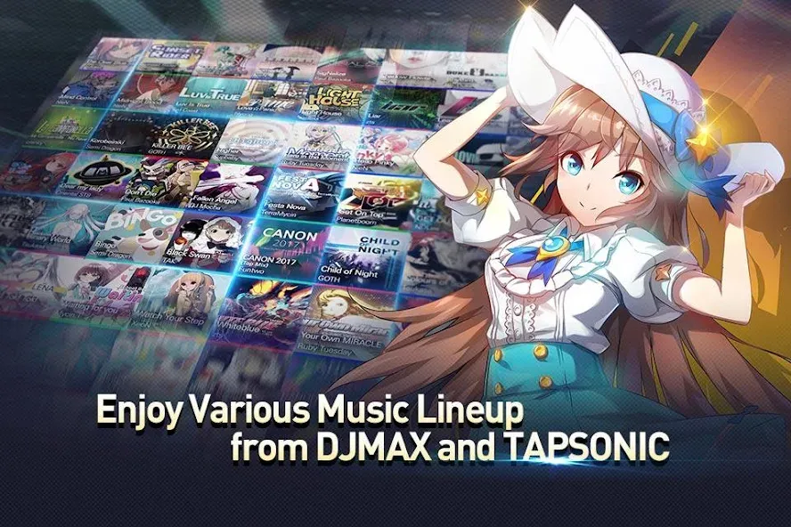 TAPSONIC TOP -Music Grand prix взломанный APK — Безлимитные деньги и все песни открыты — скриншот 3