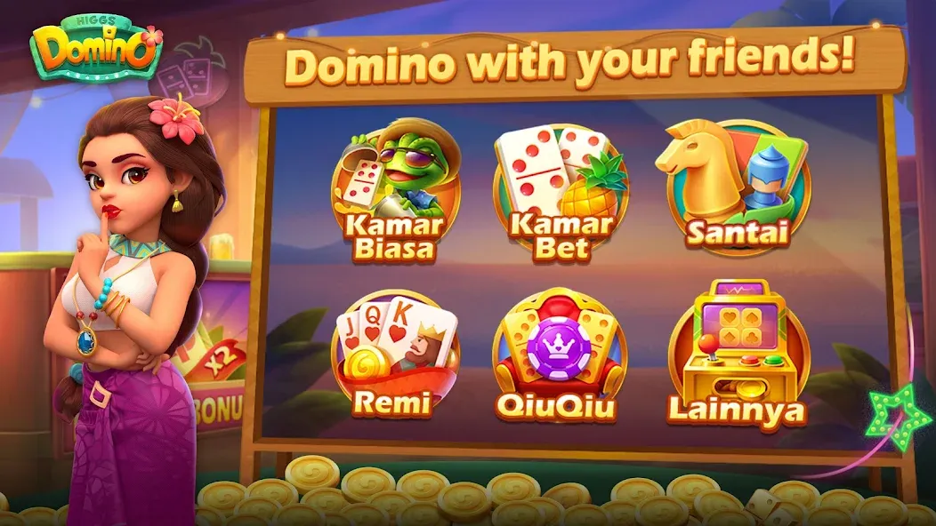 Higgs Domino Island — взломанная версия, Безлимитные фишки и монеты — скриншот 1 Higgs Domino Island — взломанная версия, Безлимитные фишки и монеты — скриншот 1