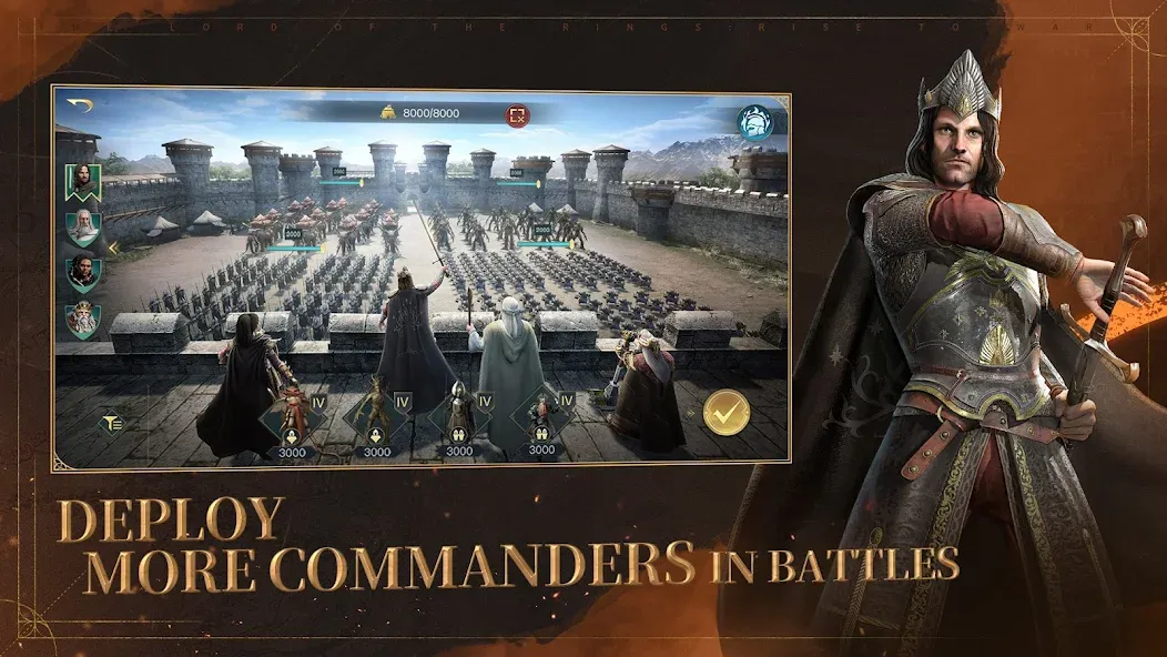 The Lord of the Rings: War на телефон — скачать мод: Безлимитные ресурсы и ускоренное развитие — скриншот 1