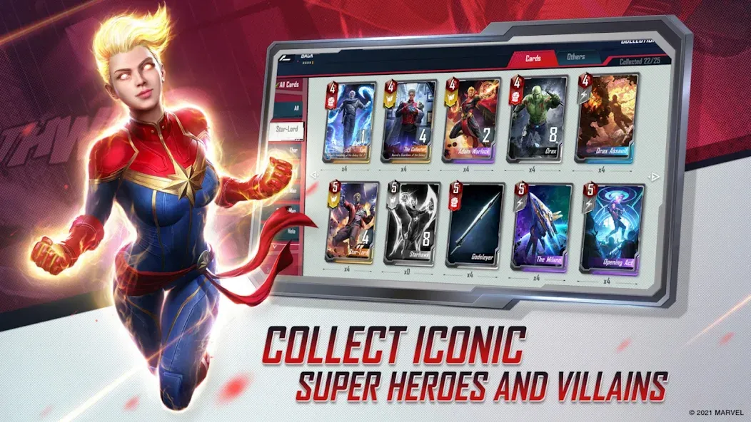 MARVEL Duel взлом на Андроид — Безлимитные ресурсы и все герои — скриншот 4