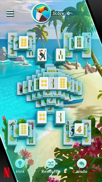 NETFLIX Mahjong Solitaire MOD APK: Без рекламы и все уровни открыты — скриншот 3