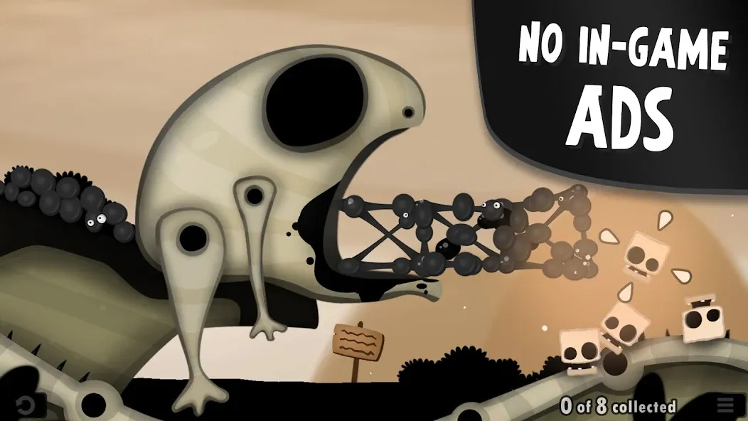 World of Goo Remastered на телефон — скачать мод: Безлимитные ресурсы и открыты все уровни — скриншот 2