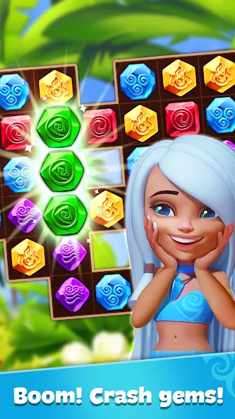 Gemmy Lands: Match 3 Games взлом на Андроид — Безлимитные монеты и жизни — скриншот 3 Gemmy Lands: Match 3 Games взлом на Андроид — Безлимитные монеты и жизни — скриншот 3