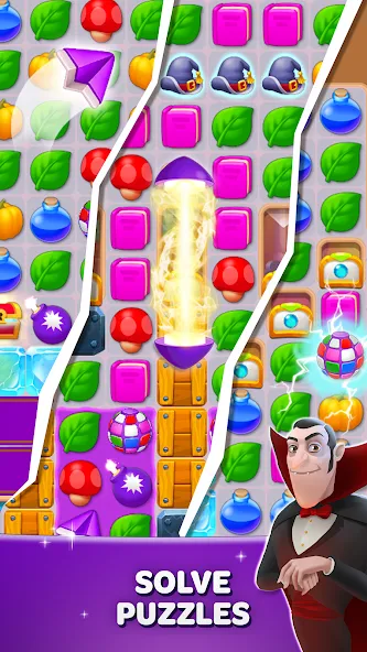 Becharmed - Match 3 Games (Мод: Безлимитные жизни и бустеры) — скачать на Андроид — скриншот 4 Becharmed - Match 3 Games (Мод: Безлимитные жизни и бустеры) — скачать на Андроид — скриншот 4