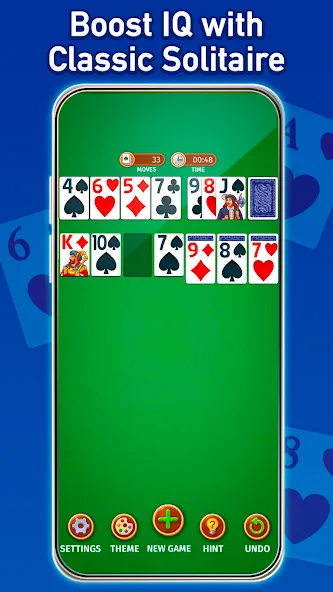 Solitaire: Classic Card Game — скачать мод: Безлимитные подсказки и отмены — скриншот 1 Solitaire: Classic Card Game — скачать мод: Безлимитные подсказки и отмены — скриншот 1