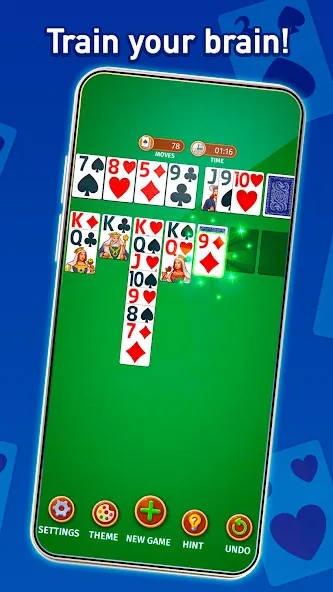 Solitaire: Classic Card Game — скачать мод: Безлимитные подсказки и отмены — скриншот 2 Solitaire: Classic Card Game — скачать мод: Безлимитные подсказки и отмены — скриншот 2