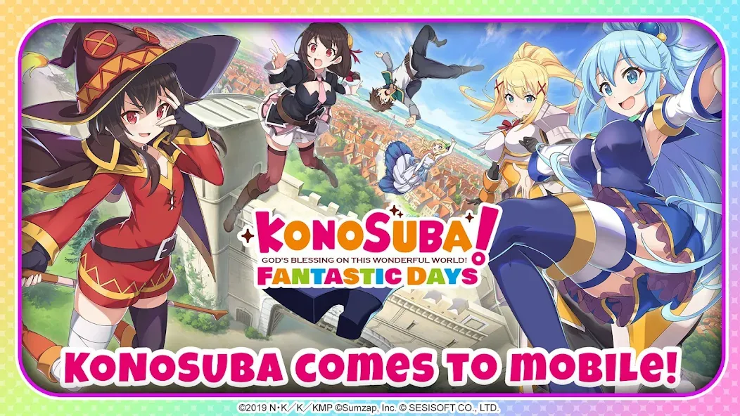 KonoSuba: Fantastic Days мод на Андроид: Много кристаллов и ресурсов — скриншот 1