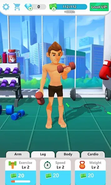 Muscle Tycoon 3D: MMA Boxing — Безлимитные деньги и сила, скачать мод APK — скриншот 1