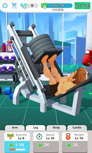 Muscle Tycoon 3D: MMA Boxing — Безлимитные деньги и сила, скачать мод APK — скриншот 3
