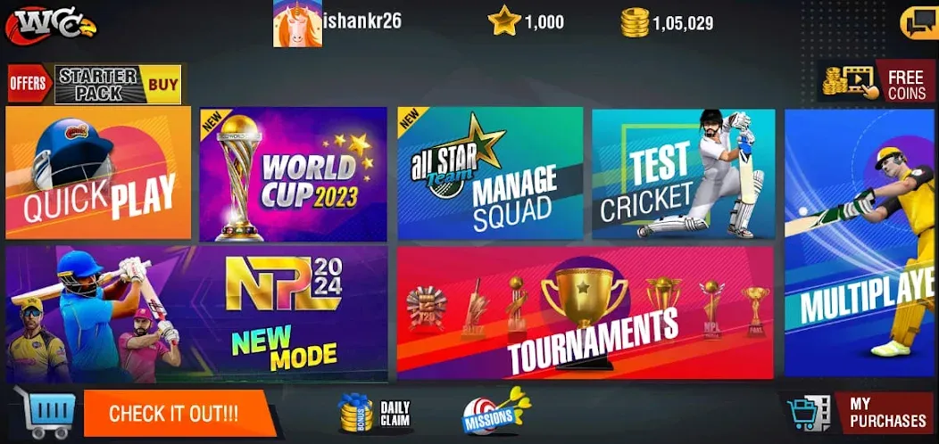 World Cricket Championship 2 (Мод: Безлимитные деньги и все команды открыты) — скачать на Андроид — скриншот 5 World Cricket Championship 2 (Мод: Безлимитные деньги и все команды открыты) — скачать на Андроид — скриншот 5