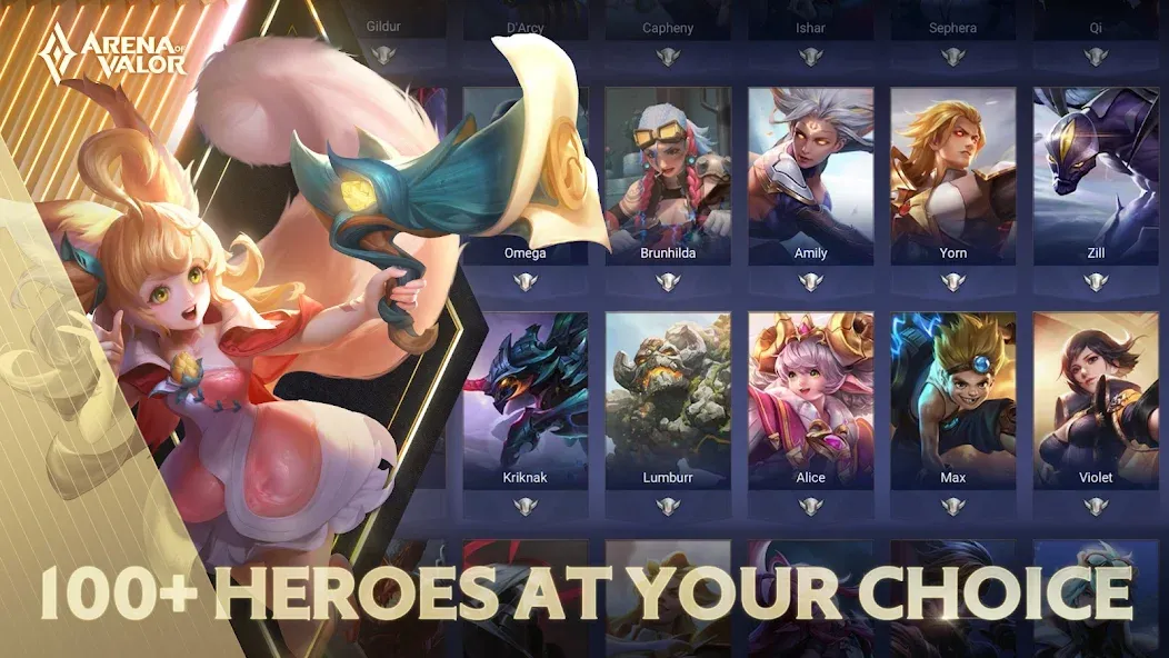 Arena of Valor — последняя версия с модом (Безлимитные ресурсы и усиленные герои) — скриншот 3 Arena of Valor — последняя версия с модом (Безлимитные ресурсы и усиленные герои) — скриншот 3