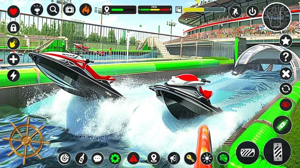 Jetski Boat Racing: Boat Games — Безлимитные деньги и топливо, скачать мод APK — скриншот 1 Jetski Boat Racing: Boat Games — Безлимитные деньги и топливо, скачать мод APK — скриншот 1