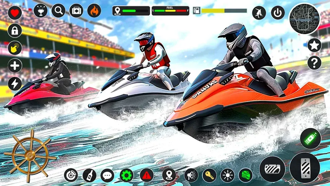Jetski Boat Racing: Boat Games — Безлимитные деньги и топливо, скачать мод APK — скриншот 5 Jetski Boat Racing: Boat Games — Безлимитные деньги и топливо, скачать мод APK — скриншот 5
