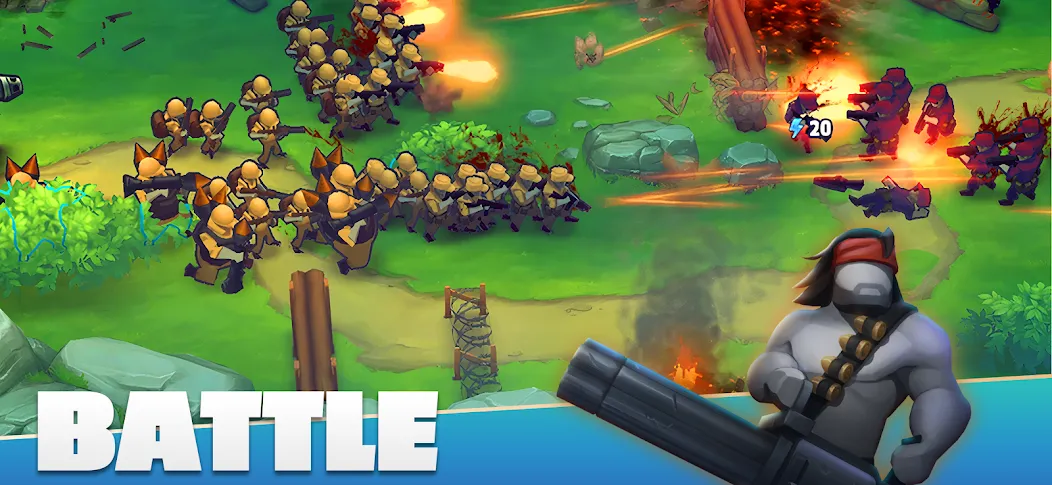 GUNS UP! Mobile War Strategy MOD APK скачать на Андроид — Безлимитные ресурсы и мощная армия — скриншот 1 GUNS UP! Mobile War Strategy MOD APK скачать на Андроид — Безлимитные ресурсы и мощная армия — скриншот 1