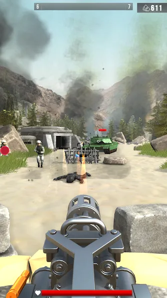 Infantry Attack: War 3D FPS бесплатно на Андроид — мод: Безлимитные деньги и оружие — скриншот 2 Infantry Attack: War 3D FPS бесплатно на Андроид — мод: Безлимитные деньги и оружие — скриншот 2