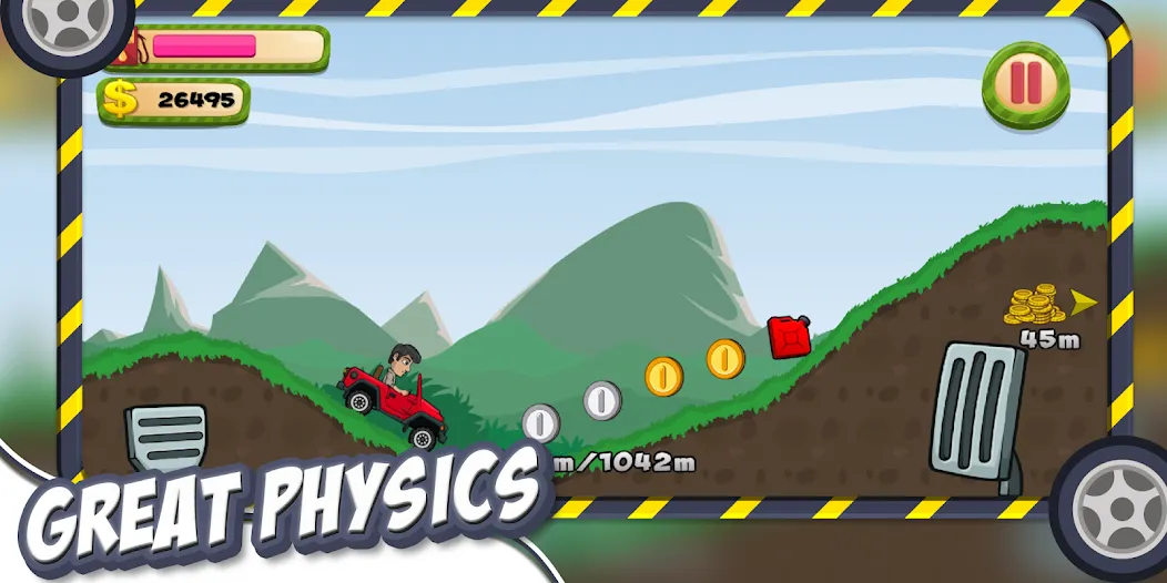 Мод Hill Racing – Offroad Hill Adv — Безлимитные деньги и топливо, скачать APK — скриншот 2
