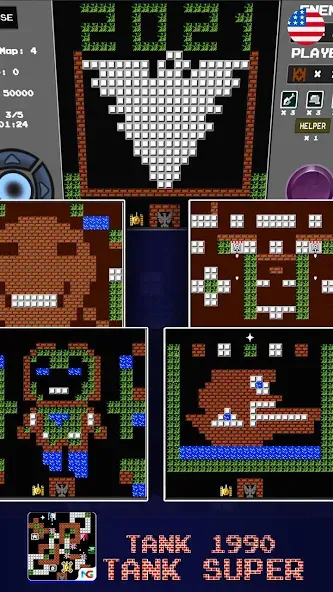 Скачать Tank 1990: Battle City Tank на Андроид с модом — Бесконечные жизни и открыты все уровни — скриншот 2