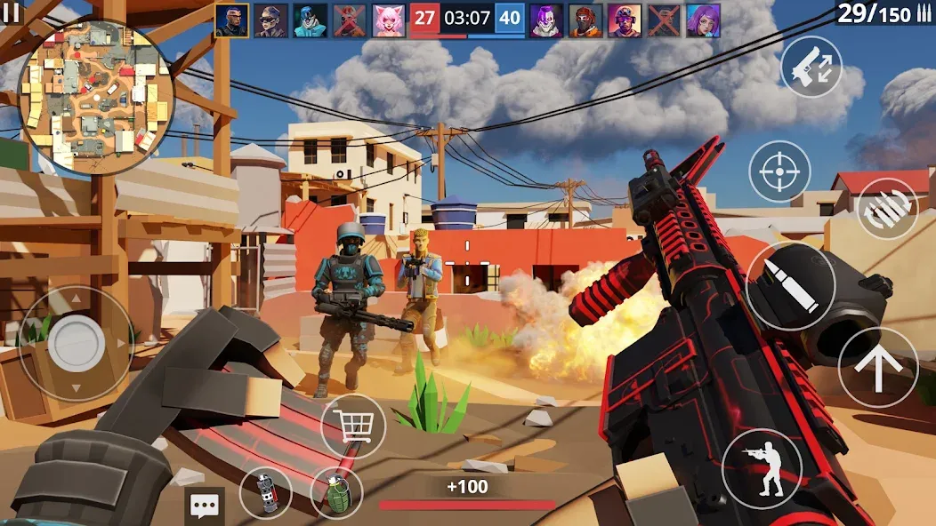 POLYWAR: 3D FPS online shooter — скачать мод: Много денег и оружия — скриншот 1 POLYWAR: 3D FPS online shooter — скачать мод: Много денег и оружия — скриншот 1
