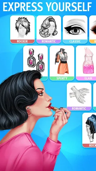 Pocket Styler: Fashion Stars бесплатно на Андроид — мод: Безлимитные деньги и все наряды — скриншот 4