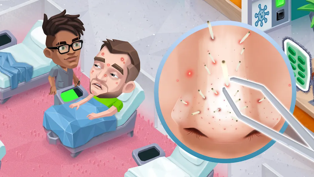Happy Clinic: Hospital Game MOD APK: Безлимитные монеты и ускоренное лечение — скриншот 3