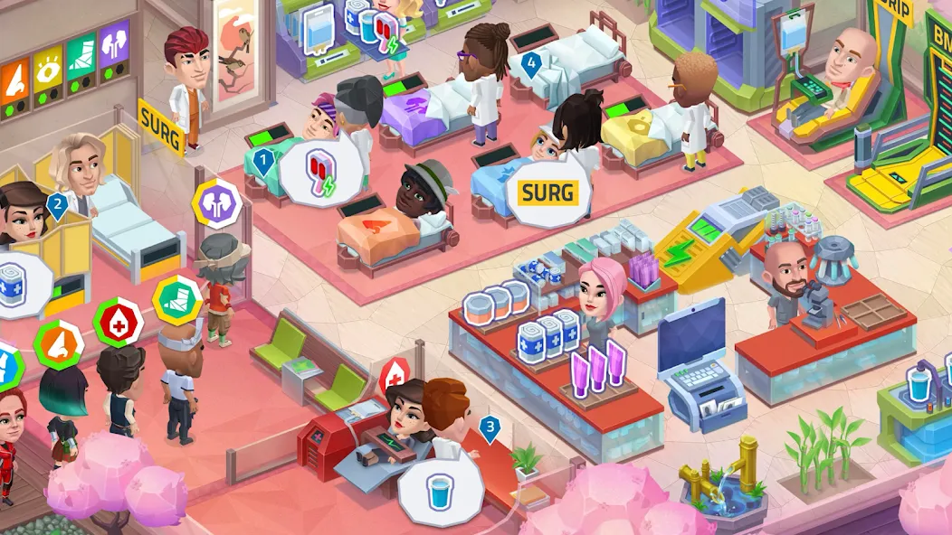 Happy Clinic: Hospital Game MOD APK: Безлимитные монеты и ускоренное лечение — скриншот 5
