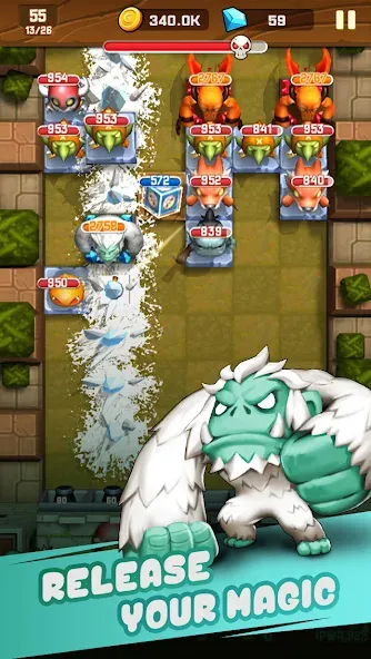 Скачать Monster Breaker Hero на Андроид с модом — Безлимитные деньги и усиленные герои — скриншот 4