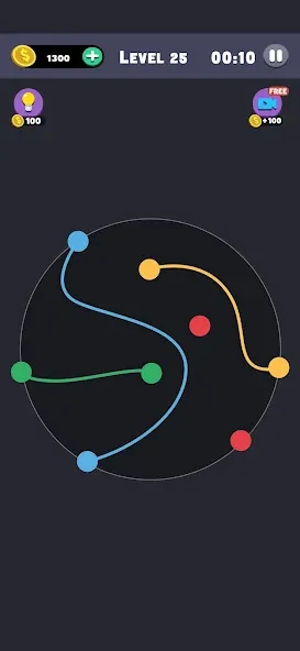 Same Color: Connect Two Dots — последняя версия с модом (Без рекламы и все уровни открыты) — скриншот 1 Same Color: Connect Two Dots — последняя версия с модом (Без рекламы и все уровни открыты) — скриншот 1