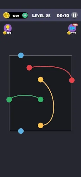 Same Color: Connect Two Dots — последняя версия с модом (Без рекламы и все уровни открыты) — скриншот 2 Same Color: Connect Two Dots — последняя версия с модом (Без рекламы и все уровни открыты) — скриншот 2