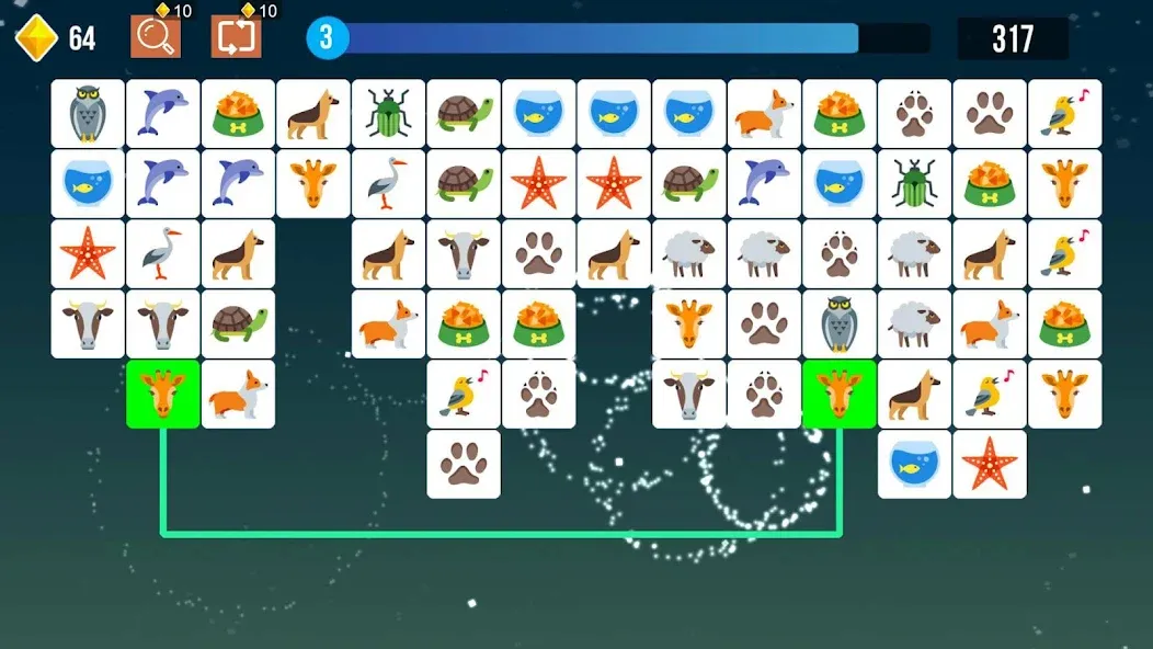 Pet Connect: Tile Puzzle Match взлом на Андроид — Безлимитные монеты и подсказки — скриншот 1