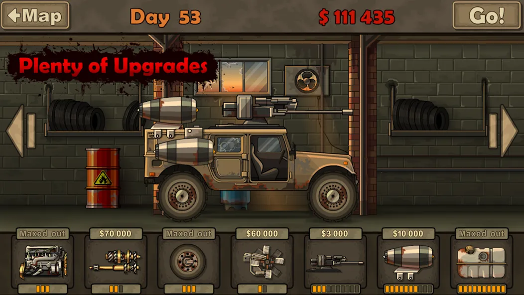 Скачать Earn to Die Lite мод — Безлимитные деньги и топливо — скриншот 3 Скачать Earn to Die Lite мод — Безлимитные деньги и топливо — скриншот 3