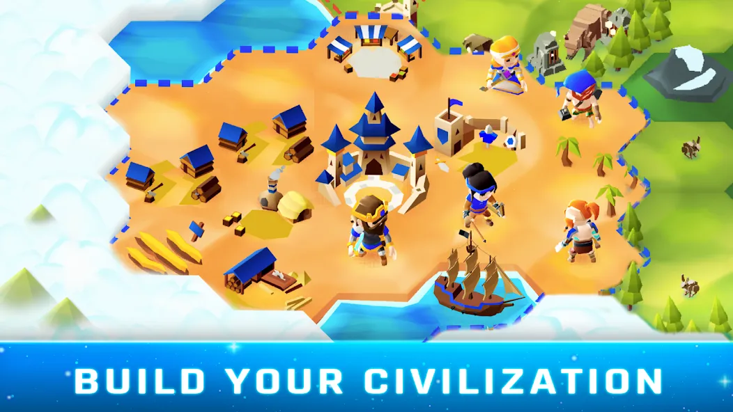 Скачать мод Hexapolis: Civilization wars — Безлимитные ресурсы и мощная армия — скриншот 2