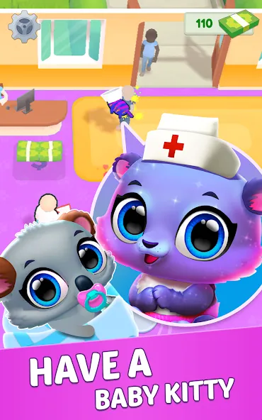 Cute Animals: Pet Doctor — взломанная версия, Любимые питомцы и безлимитные монеты — скриншот 2
