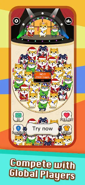 Doggo Go - Meme, Match 3 Tiles на телефон — скачать мод: Безлимитные подсказки и жизни — скриншот 2 Doggo Go - Meme, Match 3 Tiles на телефон — скачать мод: Безлимитные подсказки и жизни — скриншот 2