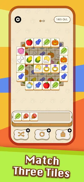 Doggo Go - Meme, Match 3 Tiles на телефон — скачать мод: Безлимитные подсказки и жизни — скриншот 3 Doggo Go - Meme, Match 3 Tiles на телефон — скачать мод: Безлимитные подсказки и жизни — скриншот 3