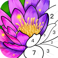 Мод Color Time - Paint by Number — Безлимитные подсказки и все раскраски открыты, скачать APK