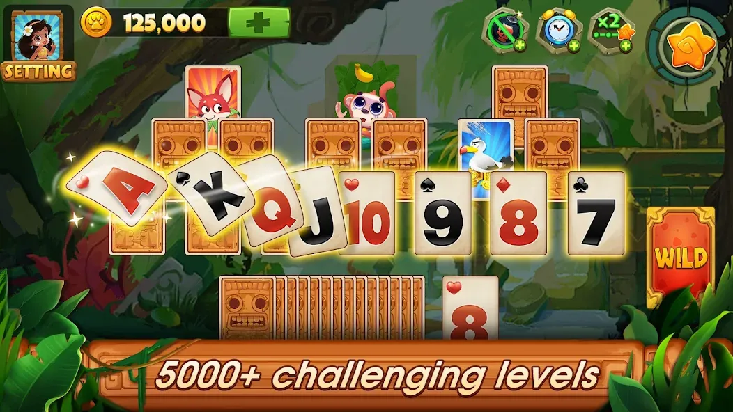 Solitaire Tripeaks: Card Games — Безлимитные монеты, подсказки и отмены, скачать мод APK — скриншот 1 Solitaire Tripeaks: Card Games — Безлимитные монеты, подсказки и отмены, скачать мод APK — скриншот 1