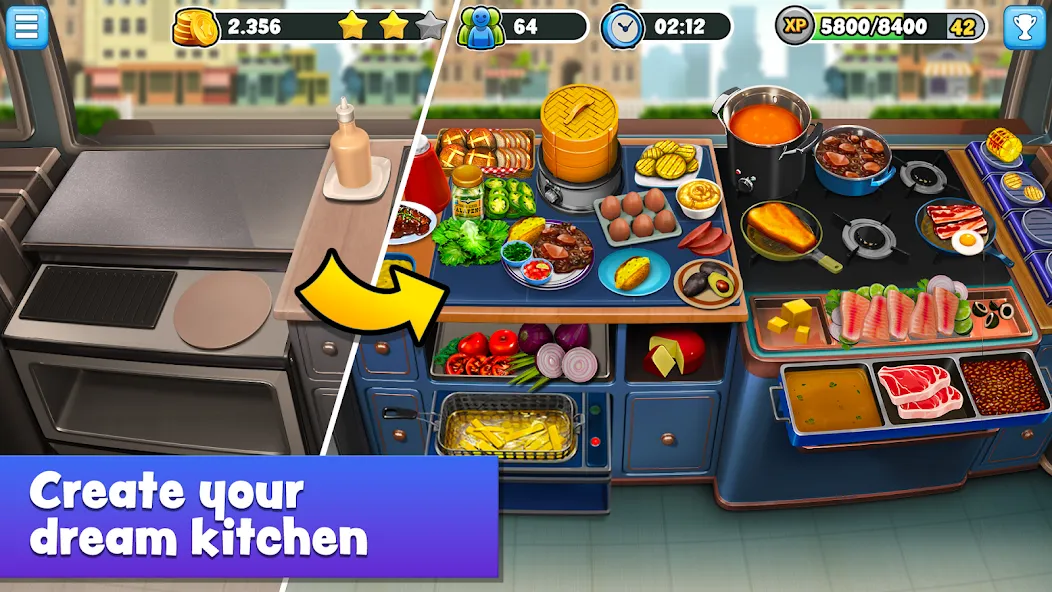 Food Truck Chef™ Cooking Games на телефон — скачать мод: Много денег и все уровни открыты — скриншот 3