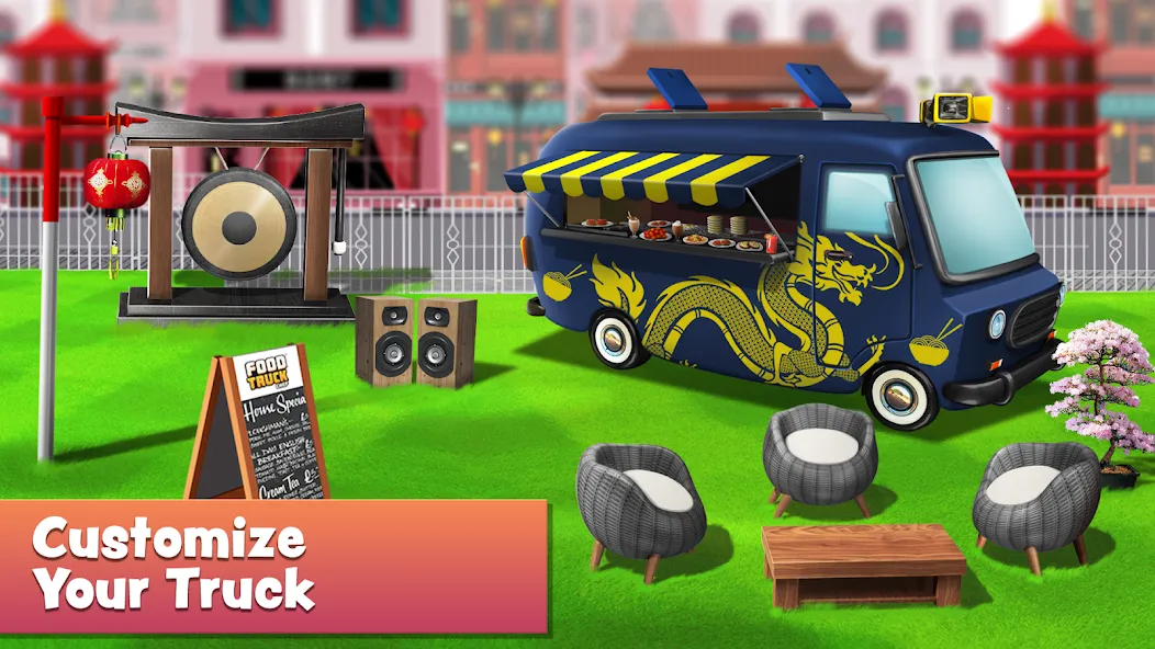 Food Truck Chef™ Cooking Games на телефон — скачать мод: Много денег и все уровни открыты — скриншот 4