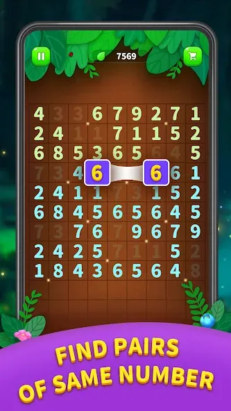 Number Match - Ten Pair Puzzle на телефон — скачать мод: Без рекламы и бесконечные подсказки — скриншот 1 Number Match - Ten Pair Puzzle на телефон — скачать мод: Без рекламы и бесконечные подсказки — скриншот 1