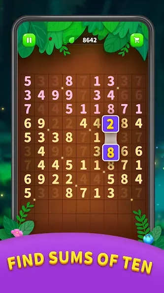 Number Match - Ten Pair Puzzle на телефон — скачать мод: Без рекламы и бесконечные подсказки — скриншот 2 Number Match - Ten Pair Puzzle на телефон — скачать мод: Без рекламы и бесконечные подсказки — скриншот 2