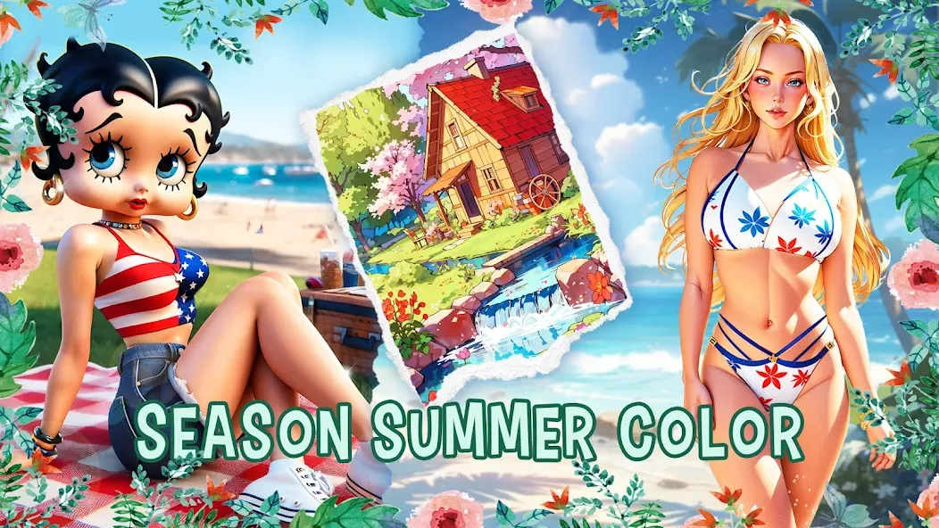 Скачать взлом Season Summer Coloring Games — Все раскраски и темы открыты — скриншот 5 Скачать взлом Season Summer Coloring Games — Все раскраски и темы открыты — скриншот 5