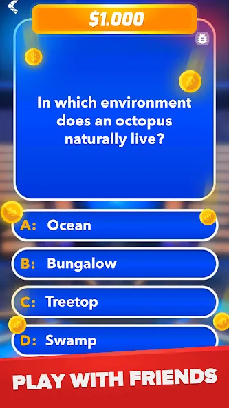 Скачать Millionaire - Quiz & Trivia Mod APK — Безлимитные подсказки и правильные ответы — скриншот 5